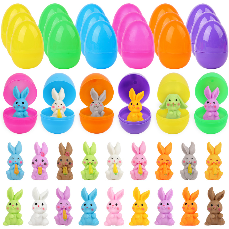 24개의 토끼 모양 부활절 달걀, 어린이 부활절 파티  - Party Games Easter Egg 리뷰 및 가격
