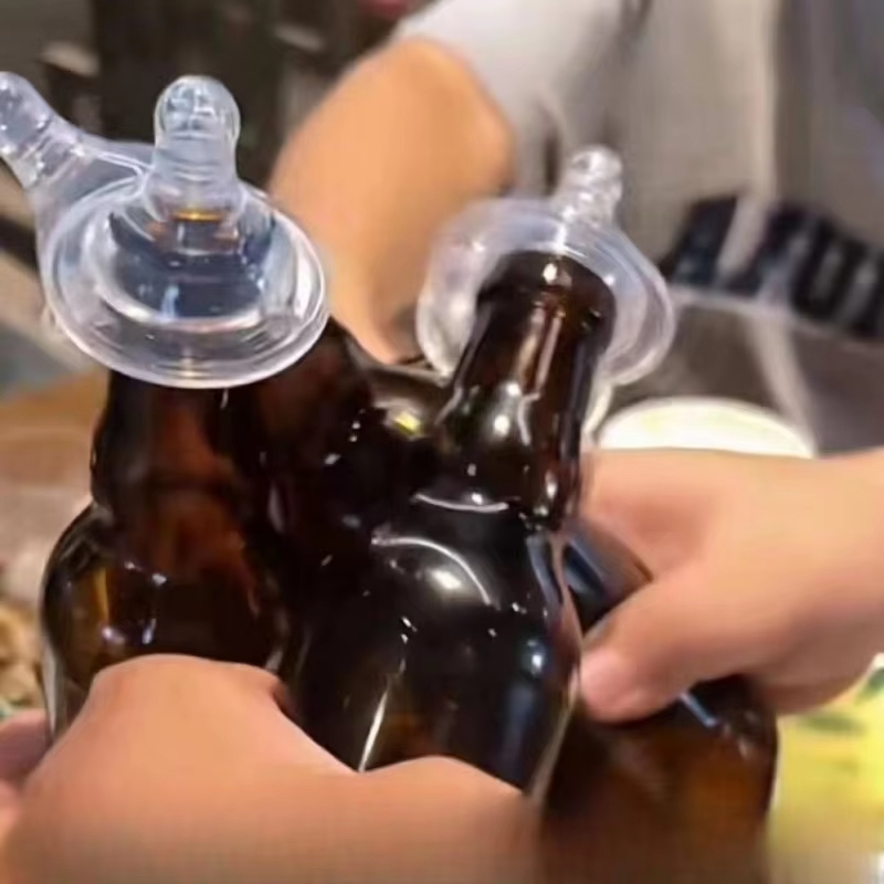 실리콘 젖꼭지 병뚜껑 성인용 밀주스 마시기용 젖꼭지 맥 - Party Games Adults Drinking 리뷰 및 가격