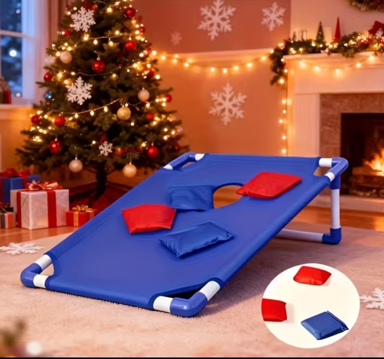 콘홀 게임 세트에는 게임 보드 2개 + 빈백 6개 +  - Party Games For 5 Year Olds Indoors 리뷰 및 가격