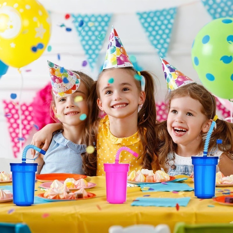 6-18PCS 텔레스코픽 밀짚이있는 휴대용 파티 컵 야 - Party Games Youth 리뷰 및 가격