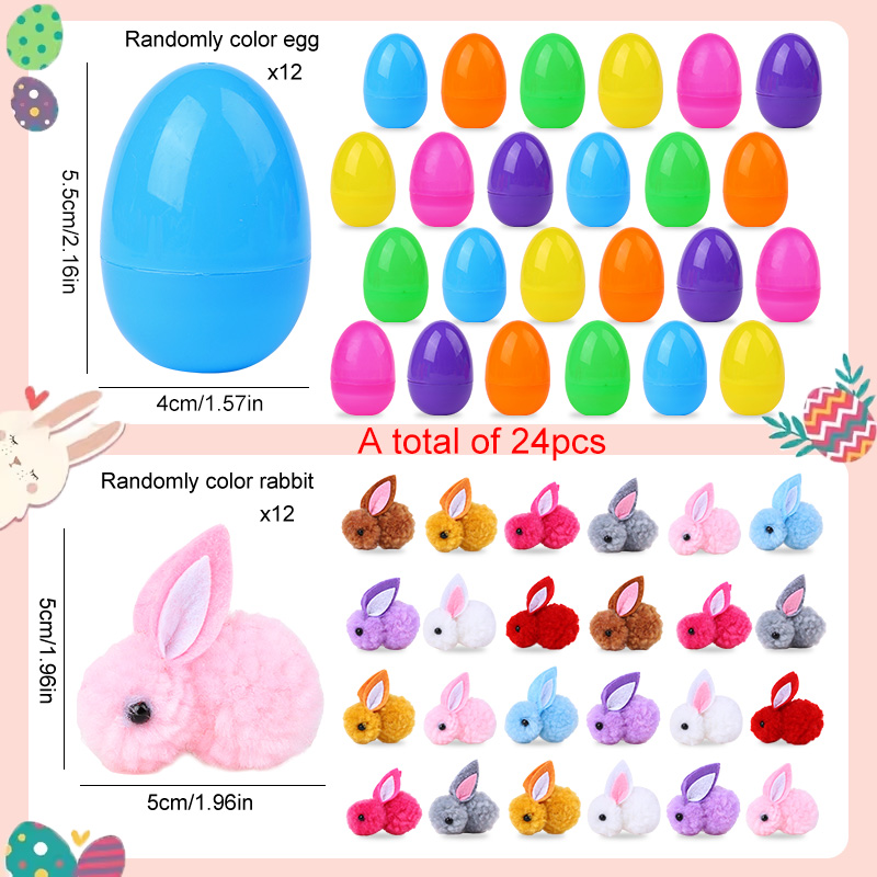 24/48개 귀여운 토끼 모양 부활절 달걀, 어린이 부 - Party Games Easter Egg 리뷰 및 가격